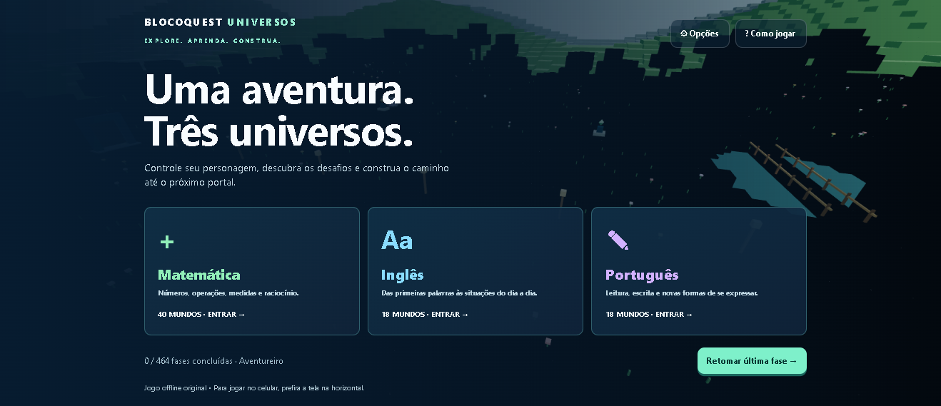 Seleção dos universos Matemática, Inglês e Português